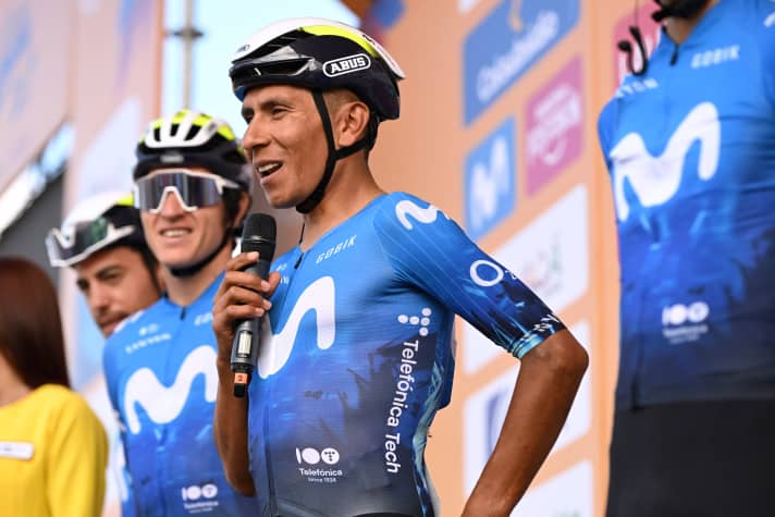 Nairo Quintana races on European soil for the first time since the Tour de France 2022