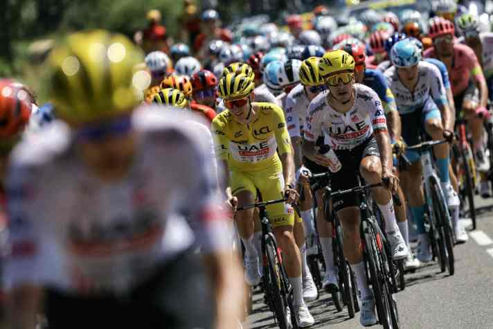 Im Peloton ließ man es auf der 18. Etappe entspannt angehen