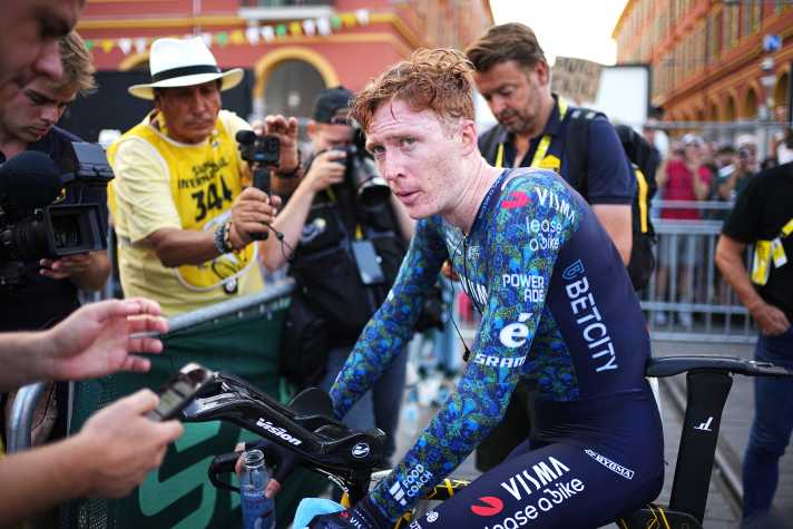 Matteo Jorgenson zeigte auf der 21. Etappe ein starkes Zeitfahren und wurde hinter Pogacar, Vingegaard und Evenepoel starker Vierter