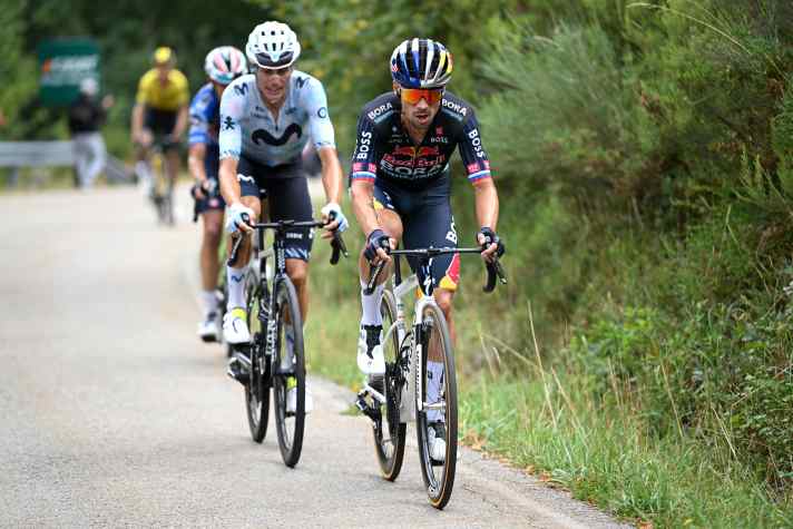 Primoz Roglic went on the offensive on the final climb.