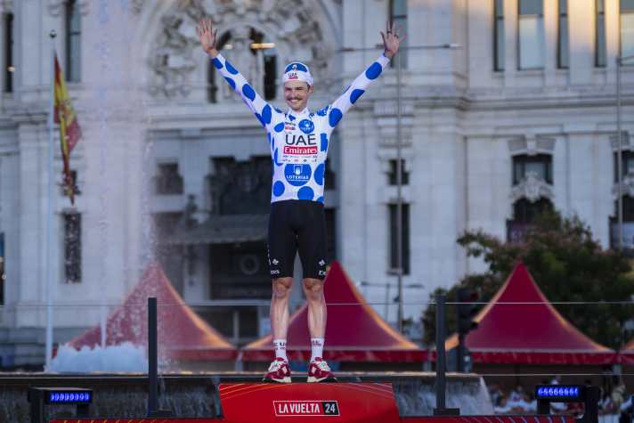 Jay Vine (UAE Team Emirates - XRG) a remporté le maillot du meilleur grimpeur l'année dernière.