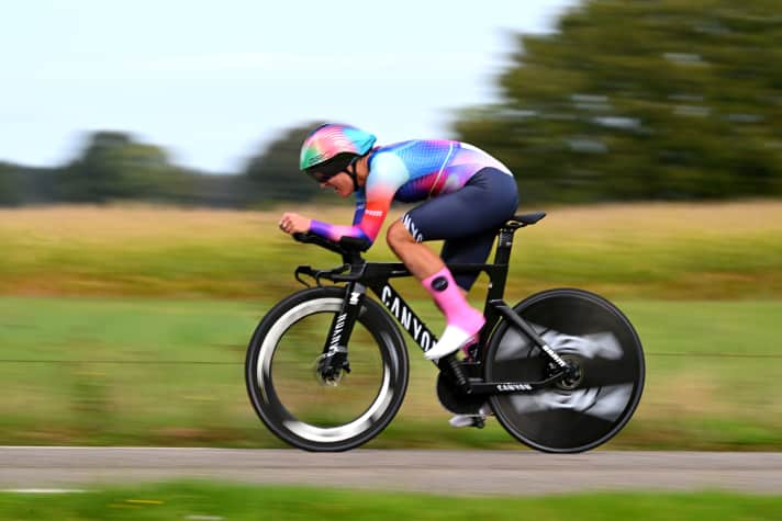 Chloé Dygert has already won the rainbow jersey twice in the time trial
