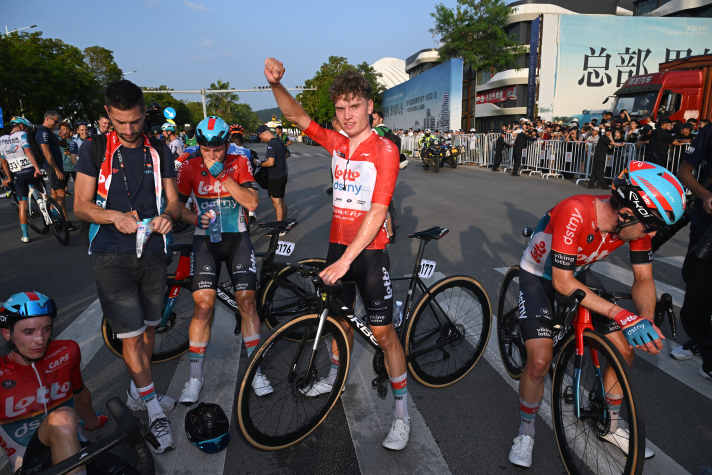 Youngster Lennert Van Eetvelt defended the red jersey and became the overall winner of the Tour of Guangxi 2024