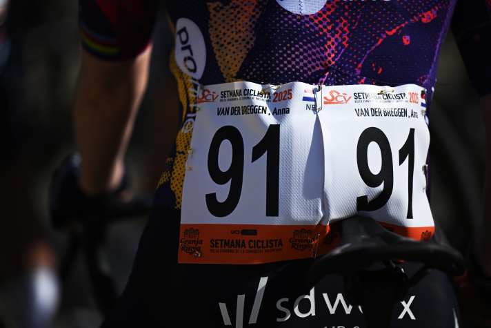 The first race number for what was once the world's best female cyclist: many competitors in Spain only saw Anna van der Breggen's number 91 from behind