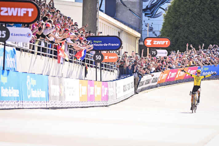 Exclusive appearance: Pauline Ferrand-Prévot won last year as a soloist in Roubaix - one day ahead of the men
