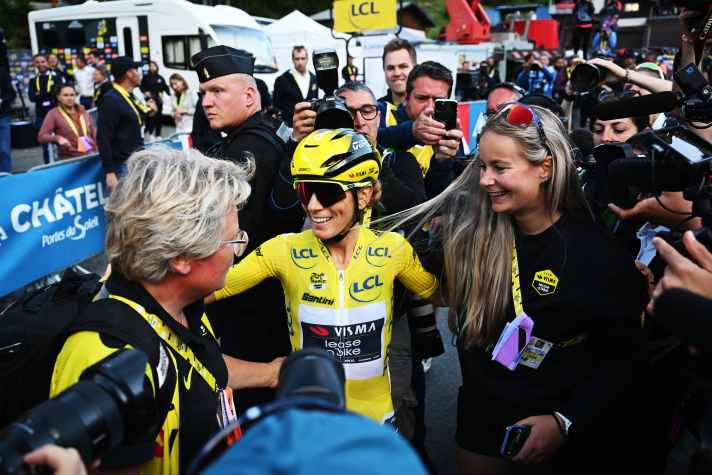 The new format at the Tour de Suisse is intended to raise awareness of the Women's WorldTour - The Tour de France Femmes is one of the few races where the media spectacle is already huge