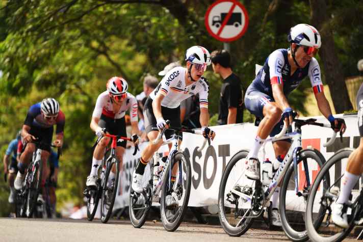 Max Bock fuhr im Trikot der deutschen Nationalmannschaft auf den elften Rang im U23-Straßenrennen bei den Weltmeisterschaften in Kigali.