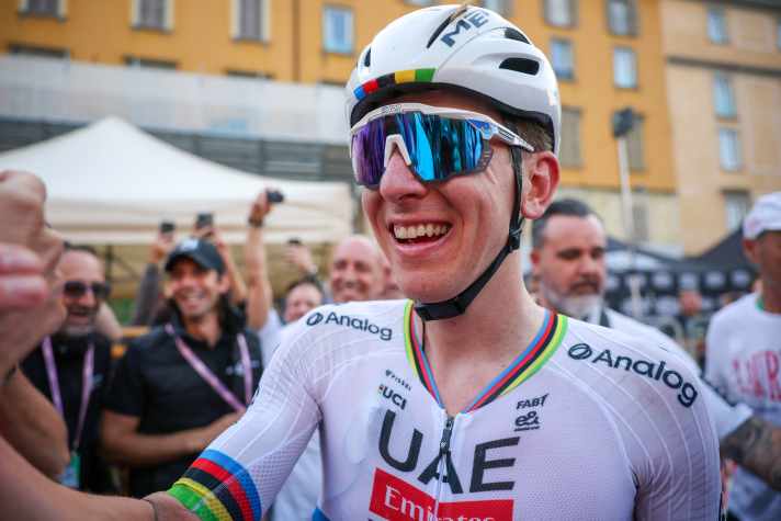 Tadej Pogačar contested the Pogi Challenge the day after his fifth victory in the Tour of Lombardy