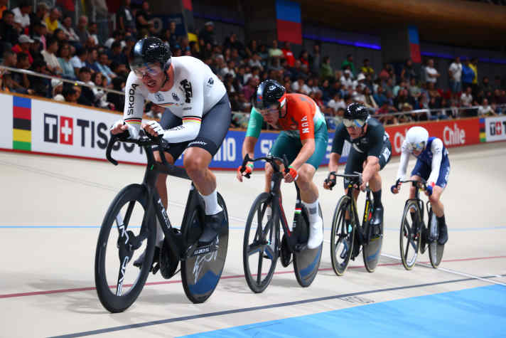 Moritz Augenstein surprisingly won the gold medal in scratch at the 2025 World Championships