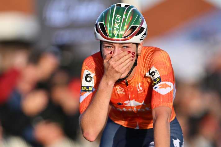 Surprised: The new European champion Inge van der Heijden