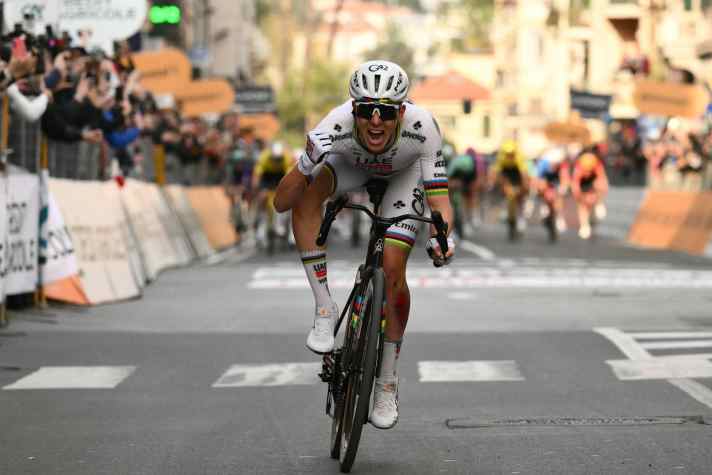 Tadej Pogacar wins Milan-Sanremo for the first time in his career