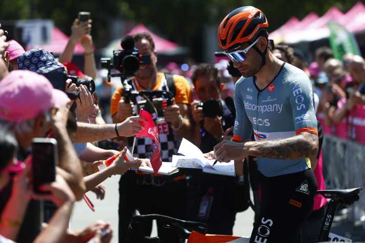 Filippo Ganna (Netcompany INEOS) comes from Verbania, the finish town of the 13th stage.