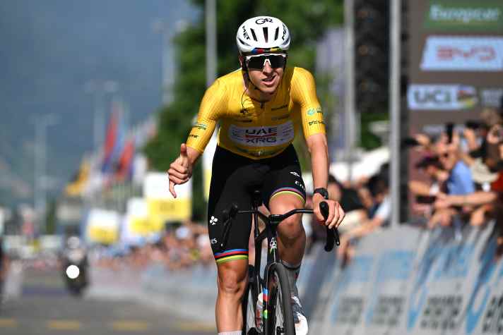 Tadej Pogacar (UAE Team Emirates – XRG) verpasste knapp den Sieg.