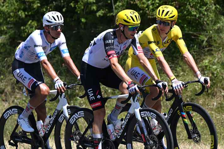 Tadej Pogacar und seine Teamkollegen UAE Team Emirates – XRG ließen es ruhig angehen.