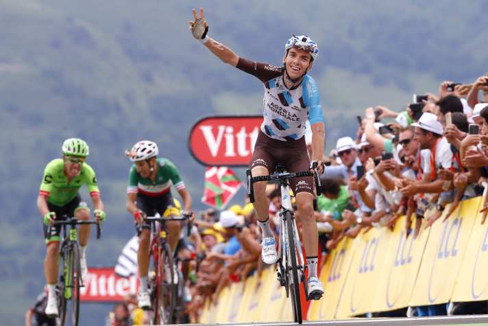 Ganz oben: Bardet gewinnt 2017 die Pyrenäen-Etappe nach Peyragudes