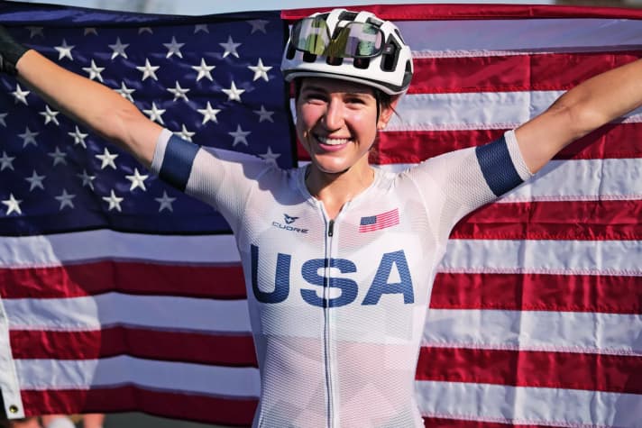 "Durch meinen Sieg hat der Frauen-Radsport in den USA an Prestige gewonnen.", sagt Olympiasiegerin Kristen Faulkner.