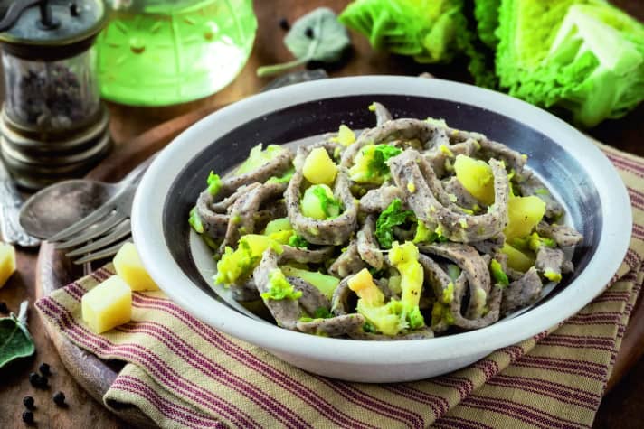 Berühmte Spezialität: Pizzoccheri della Valtellina