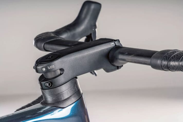 For self-tightening: the stem and handlebars can be adjusted without having to re-route the cables.