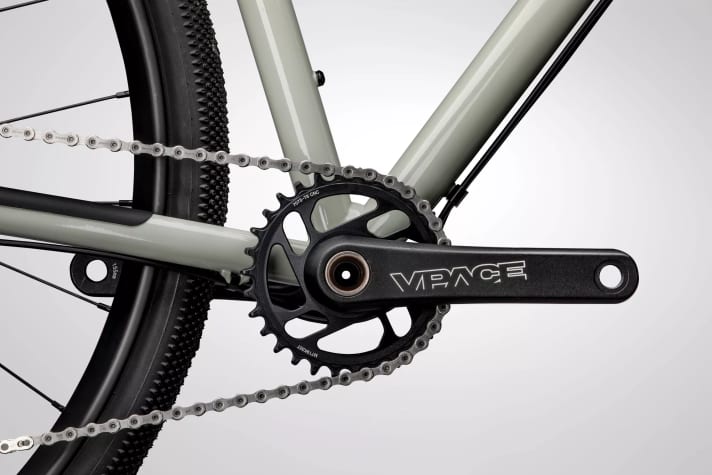 Pour l'équipement du Michl, VPACE a recours à des composants de haute qualité que l'on trouve habituellement sur des vélos pour adultes. Le groupe Shimano GRX 600 constitue le cœur de la transmission.