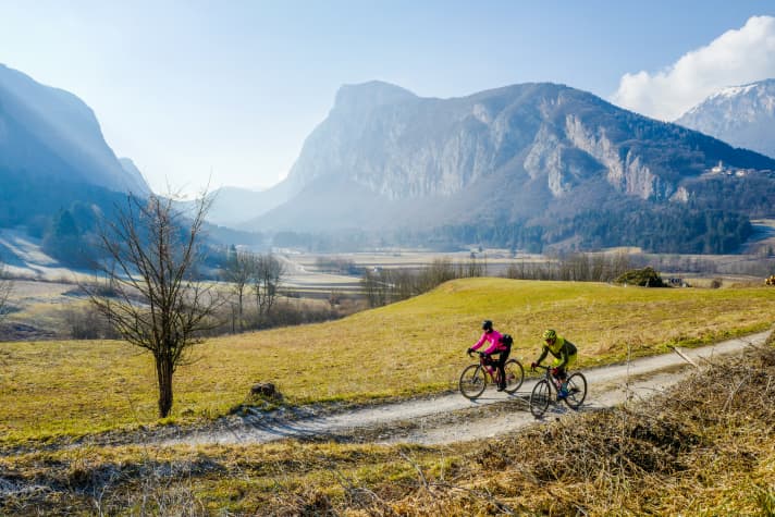 Henri Lesewitz und Sandra Schuberth beim Strecken-Check