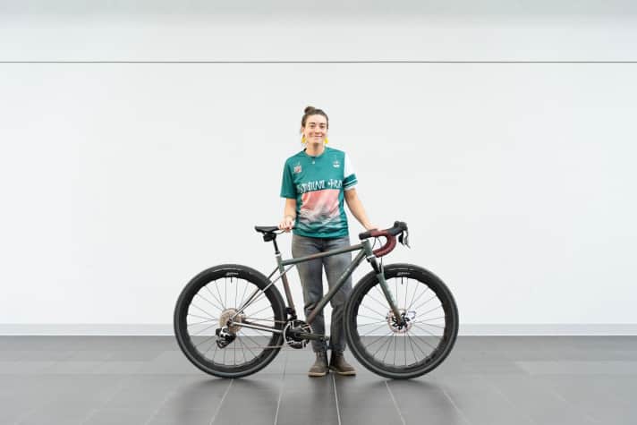 Ashley from Significant Other Bikes with one of her bikes