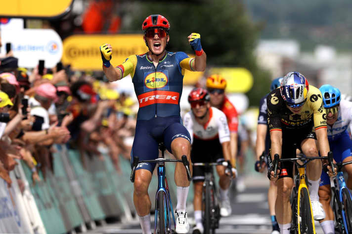 Mads Pedersen gewann in Limoges eine Etappe der Tour de France
