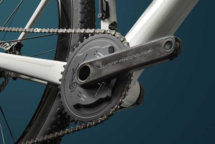 High-tech for the rough stuff: Super Record 13 X mono chainring
