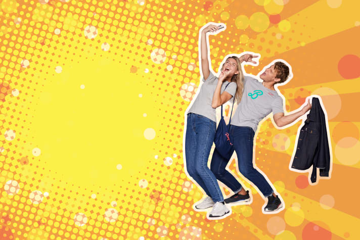 Sunny summer tropical abstract background, pop art retro comic book illustration