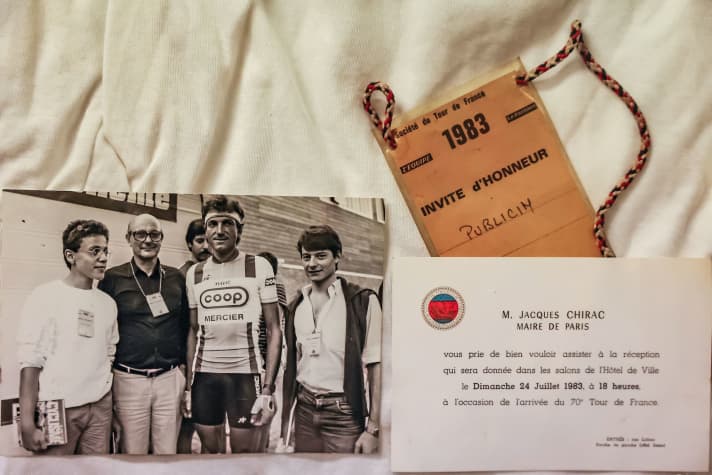 16-year-old Andreas Höhnen (far left) at the Tour de France in 1983