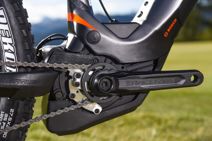   The new chain guide is designed to keep the chain on the chainring.