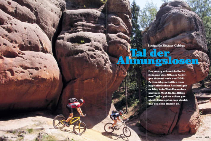 „Tal der Ahnungslosen“: So hieß der BIKE-Artikel zum Mountainbiken im Zittauer Gebirge.