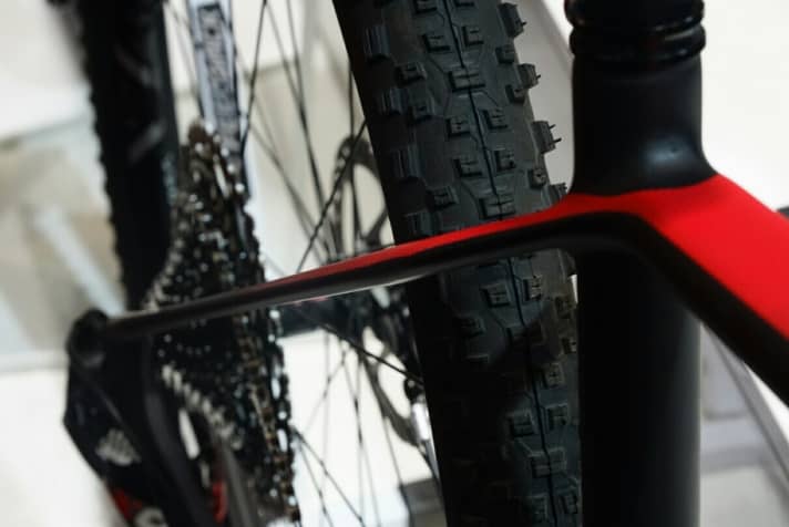   The thin seat stays with their flex should significantly increase the riding comfort of the Conway hardtail.