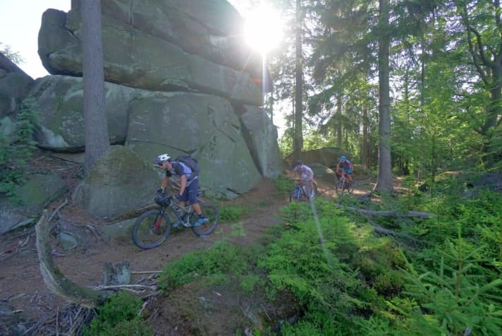 Das Fichtelgebirge zeigte sich von seiner besten Seite - immer wieder super zum Biken hier.