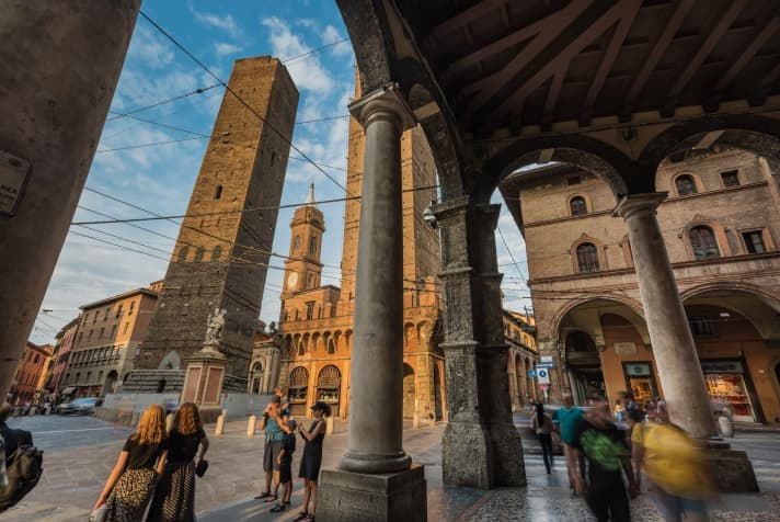   Bologna, Ausgangspunkt des Apenninica-Rennens im Juli 2019.