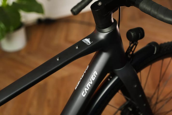 Designed in Frankfurt - das zeigt auch das Motiv auf dem Oberrohr.