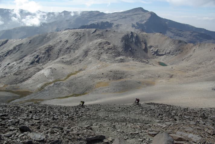   Lunar landscape on Mulhacén: at 3842 metres, it is the highest peak on the Spanish mainland.