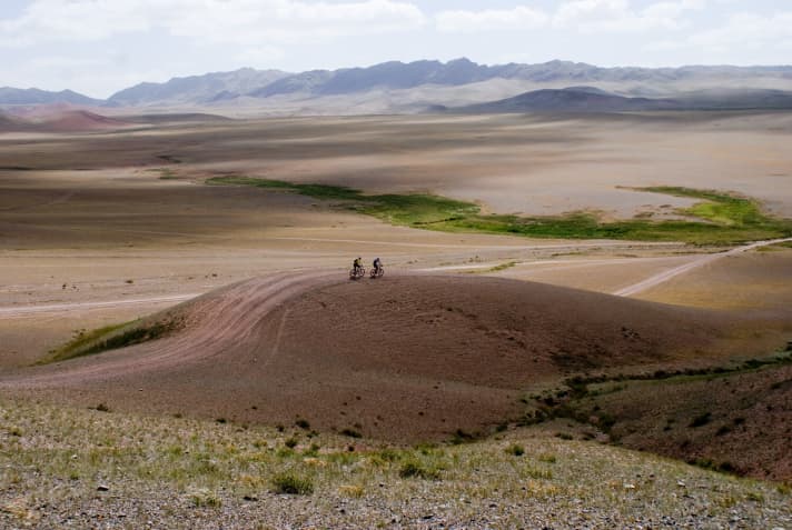   During the Mongolia Bike Challenge, participants can experience the incomparable Mongolian landscape up close.