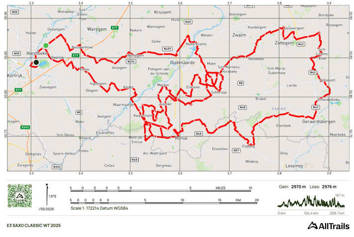 The E3 Saxo Classic 2025 on the map