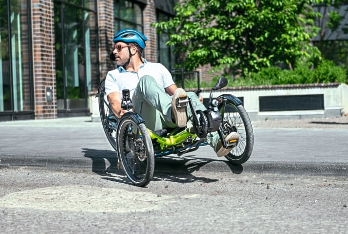 HPV Scorpion fs 26: Lateral tipping would have to be provoked with breakneck manoeuvres.