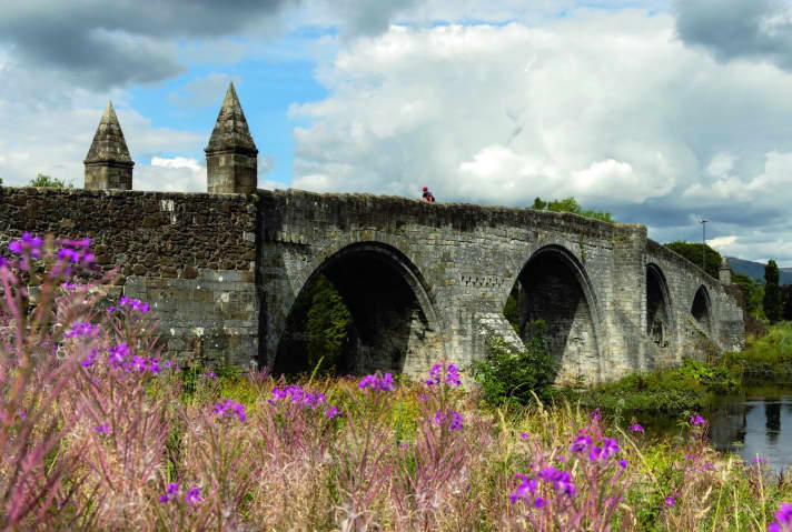 Landmark: The 15th and 16th century Stirling Bridge can be travelled by bike - if you are not afraid of cobblestones.