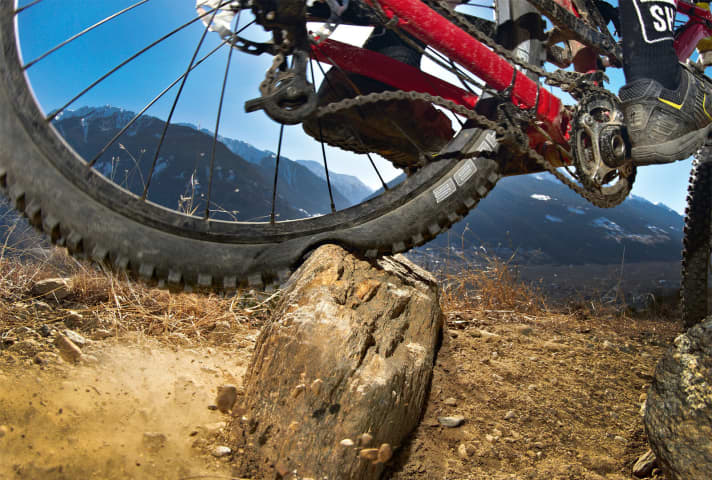   Mountain bikers usually put a lot of strain on their wheels.