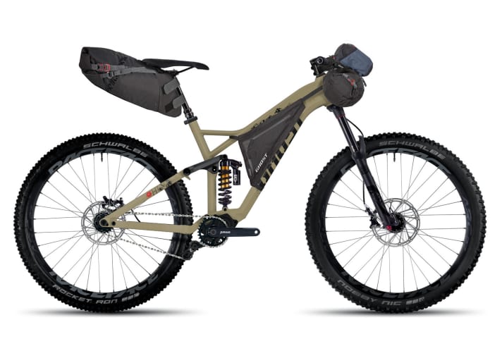   Gewicht sparen heißt die Devise, denn auf dem Bike ist nicht viel Platz.