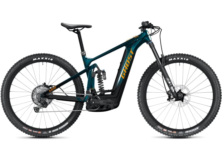   Steel spring shock absorber, 170 mm fork and massive tyres: even when stationary, the E-Riot EN craves wild descents.