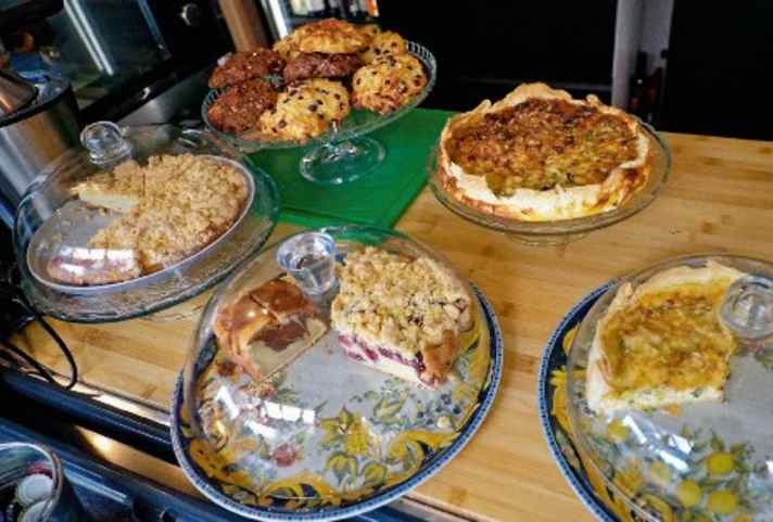Delicious: The kitchen team aims to offer tasty, high-quality food for neighbours and cyclists.