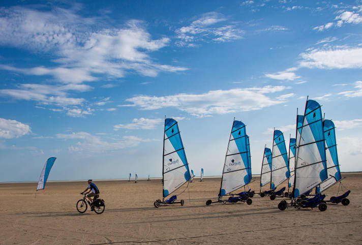 Wettfahrt mit Strandseglern am Sønderstrand von Rømø