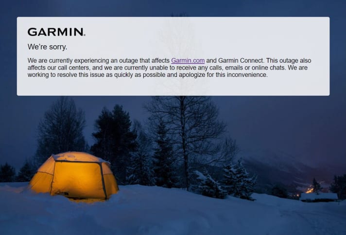    <a href="https://www.garmin.com/" target="_blank" rel="noopener noreferrer nofollow">Garmin.com</a>  offline: Die Support- und Shop-Bereiche bei Garmin sind nicht mehr erreichbar. Auch E-Mail- und Telefonverbindung ist unterbrochen. Scheinbar ist Garmin Opfer eines Cyberangriffs geworden.
