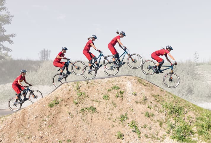 You don't have to jump a table. Skilful rolling is also sufficient to generate speed.