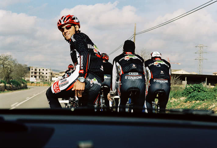 Alejandro Valverde au camp d'entraînement