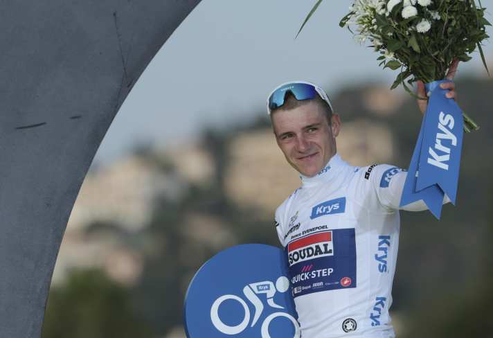 Remco Evenepoel a remporté le maillot blanc lors du Tour de France 2024