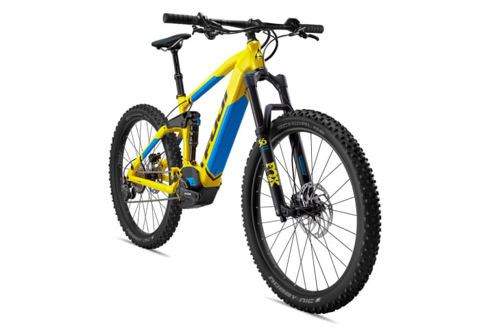   Fuji uses the new Bosch Powertube battery on the Blackhill Evo. This allows the battery to be discreetly integrated into the down tube.